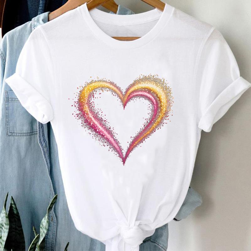 (Asian Size) T Shirt trend lovely cute Fashion Women Tee Clothing Casual Lady Female Top spring summer Printed Graphic Short Sleeve T-shirts
