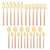 Newest Orange Silver 304 Stainless Steel Dinnerware High Quality 24Pcs Cutlery Set Matte Blue Flatware Knife Fork Spoon Hanging Tableware Set