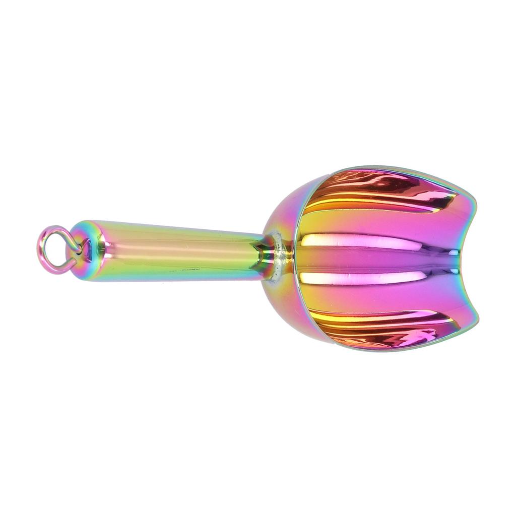 Ice Scoop Stainless Steel Ice Scraper Shovel Flour Scoop Kitchen Gadgets AccessoriesColorful 8in