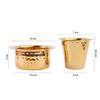 Indian Brass Coffee Cup Dawara/Dabara & Tumbler for Serving Filter Coffee/Tea/Traditional kumbakonam Brass Dabara - | Hammered Matt - 150ml (Set of 3)
