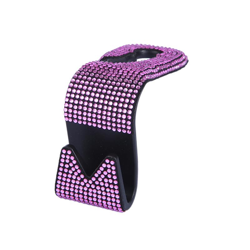 Diamond Car Seat Back Hook Bling Rhinestone Storage Hanger Auto Back Headrest Mount Storage Holder Hook Car Interior Accessories