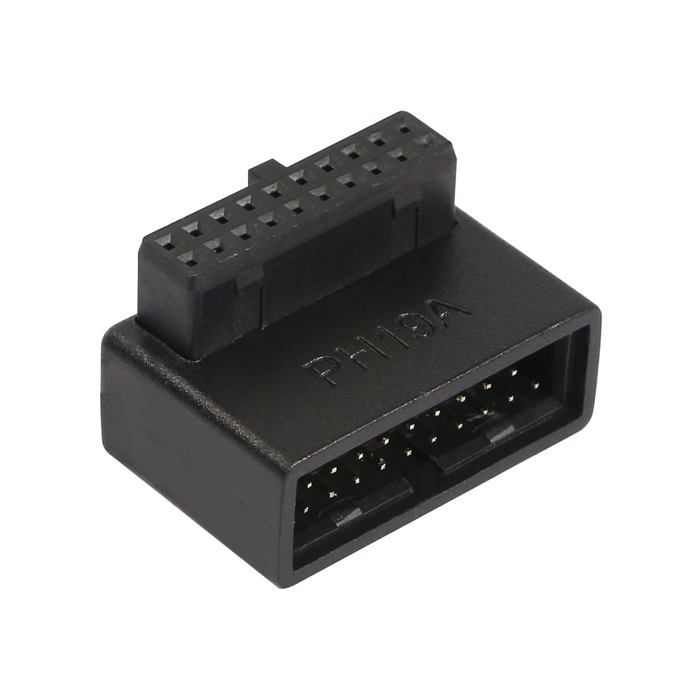 Adaptateur coude USB 3.0 - QIANRENYANG - PH19A - 90 degrés - 5 Gbit/s - 19/20 broches
