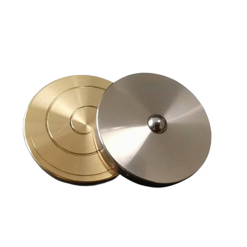 Desktop Coin Top Transfer Lucky Top Fun Pocket Toy Stainless Steel Top Portable Stress Relieving Toy for Adults and Children