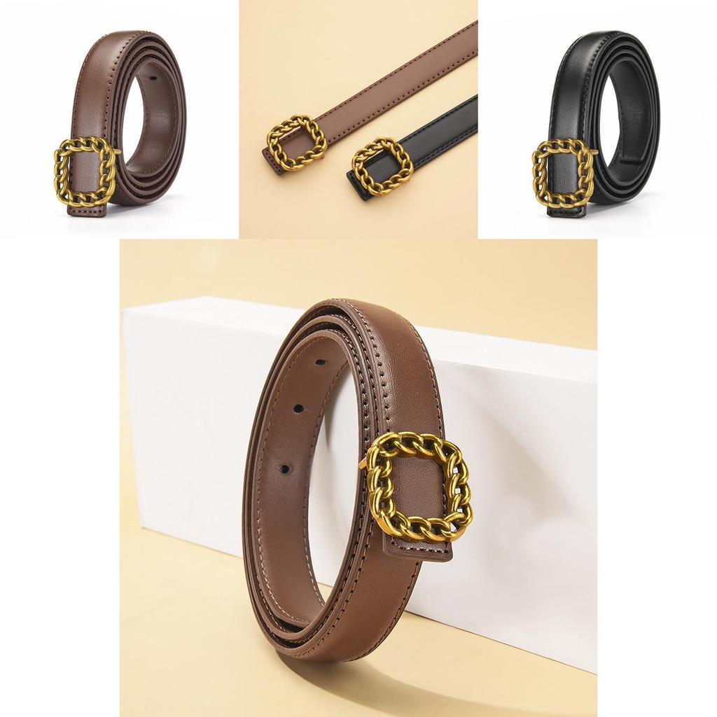 Stylish Womens Pu Leather Belt With Alloy Buckle For Casual And Office Wear