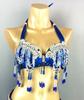 Women Beading Sequins Samba Carnival Belly Dancing Bra Top for Halloween Dance EDC Rave Outfit Night Party Stage Performance