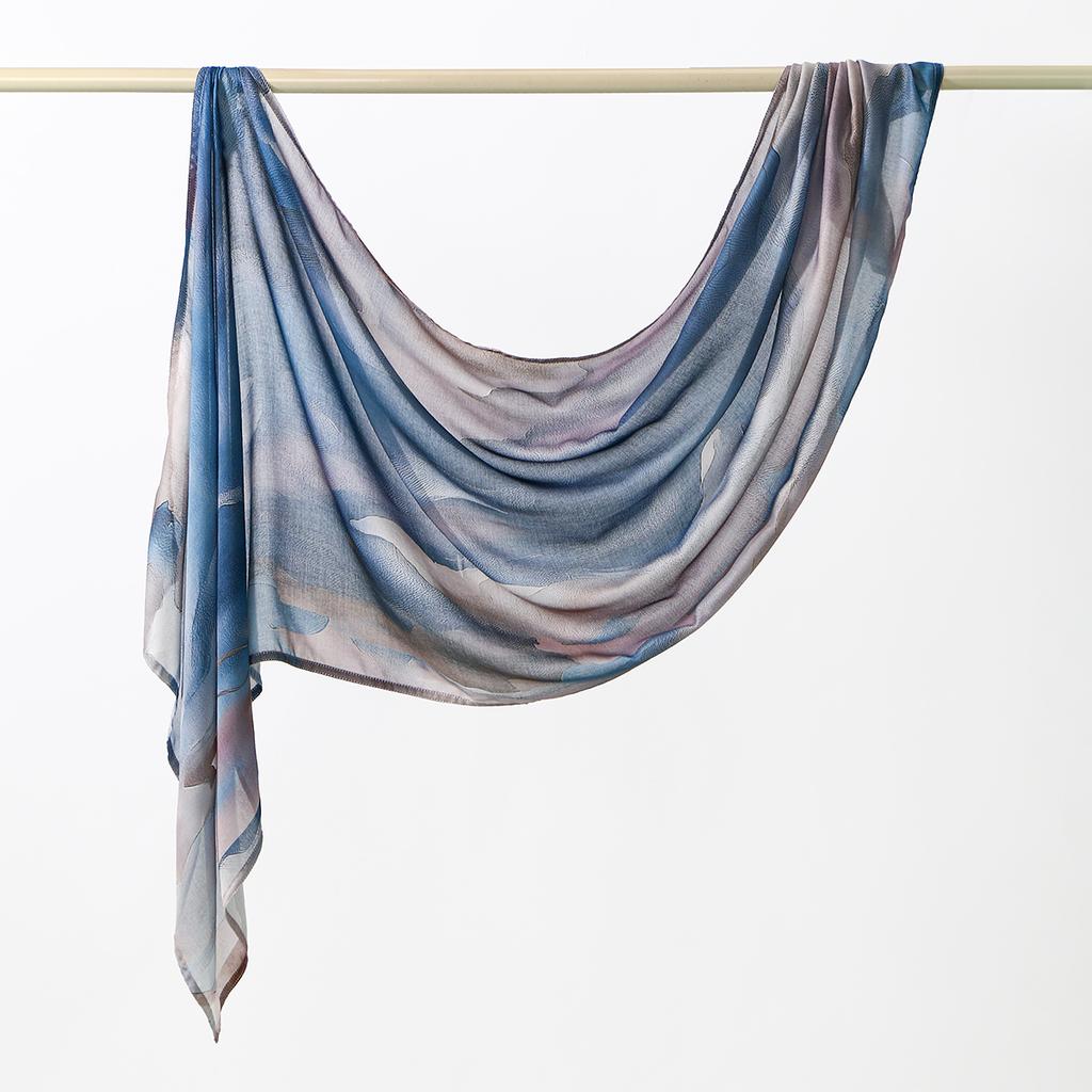 Fashion Printed Watercolor Modal Hijab Scarf For Woman Muslim Digital Printing Shawls Turban Ramadan Headscarf Scarves 170*70Cm