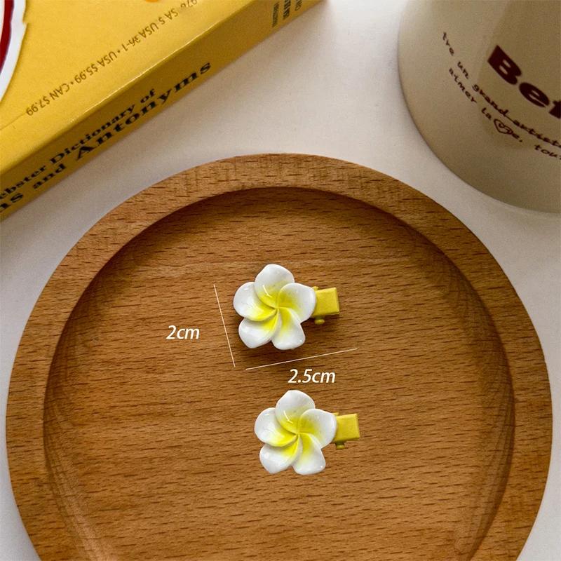 Sweet Cute Children Flower Hair Clip Women New Korean Temperament Rubber Band Hair Loop Beach Vacation Hair Accessories
