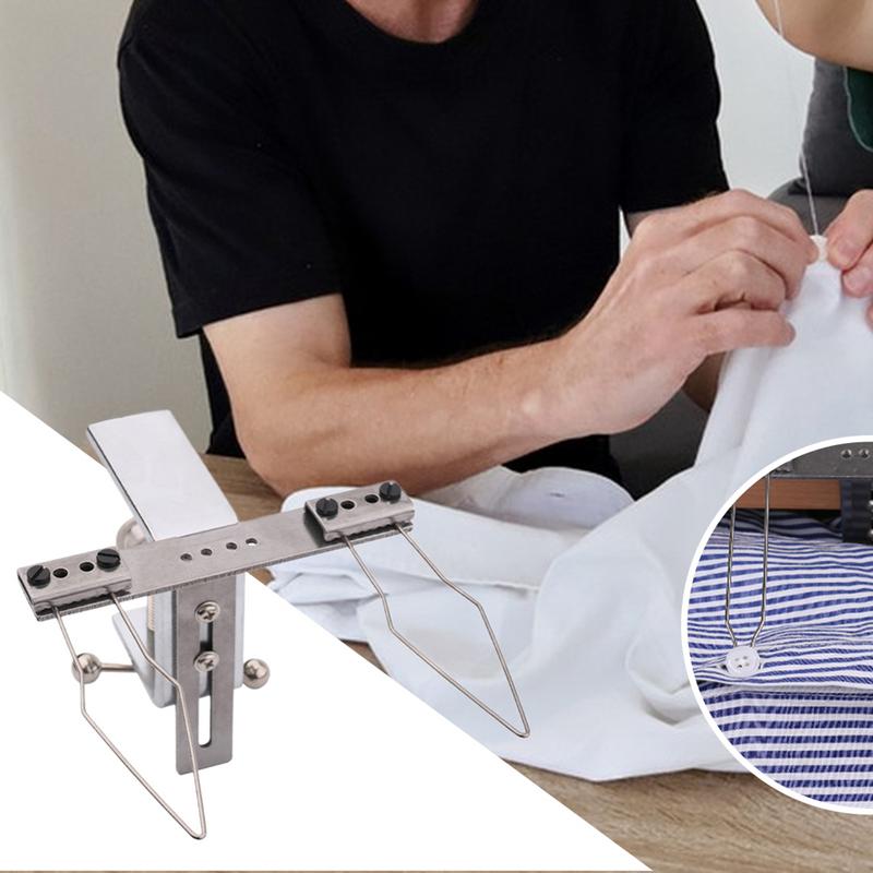 Knopfhilfe Werkzeug Verstellbares Doppelkopf-Hilfswerkzeug Knopfhilfe Werkzeug Nähmaschinenzubehör Manuelle Klemme Knopf