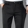 FAPAI Herren Wollmischung Fleecegefütterte Gerade Business Casual Hose