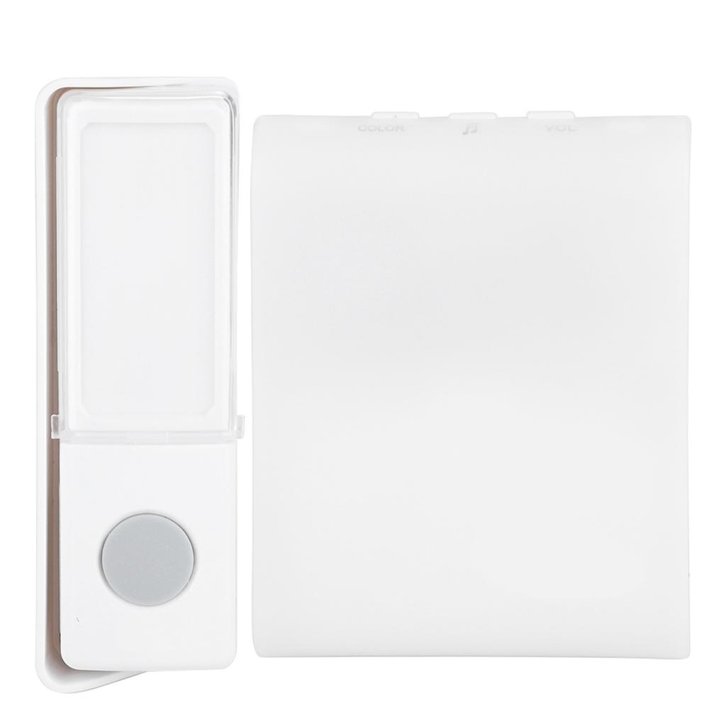 Wireless Button Door Bell Patient Elderly Deaf Caller with 7 Kinds of Flash Lamp Color Tones
