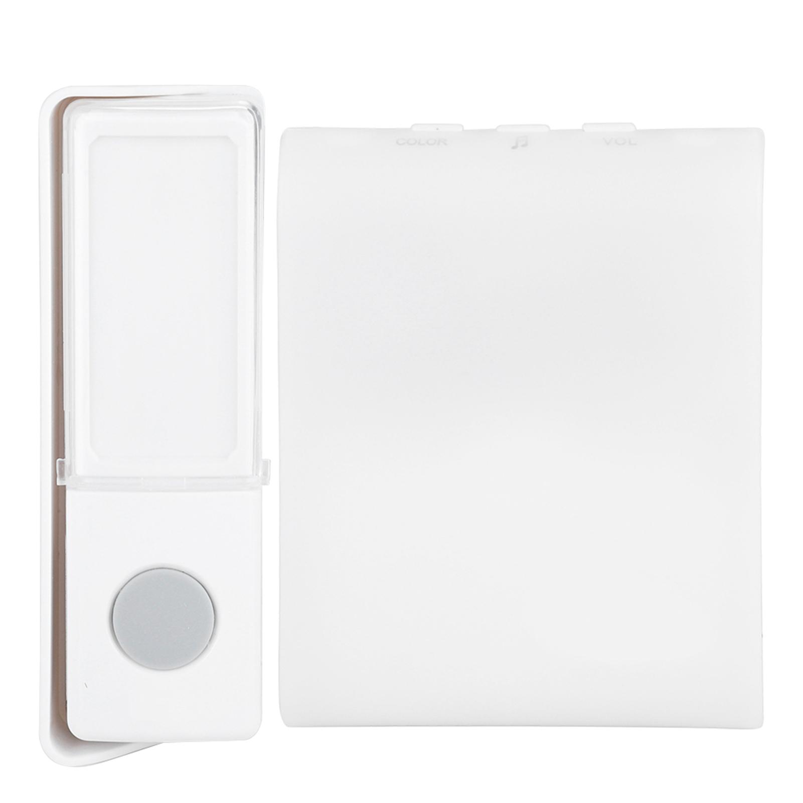 

Wireless Button Door Bell Patient Elderly Deaf Caller with 7 Kinds of Flash Lamp Color Tones белый