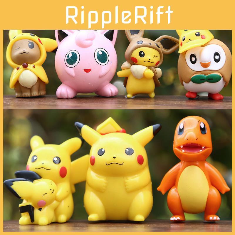 Mini Pokmon Collectible Figures Desktop Car Decoration Ornaments Children For