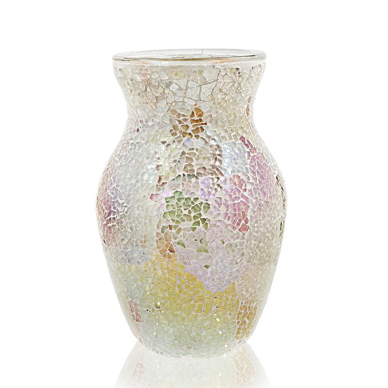 

European Bohemian Mosaic Glass Vase, Colorful Hydroponic Systems, Flower Pot, Wedding Decoration, Home Decoration