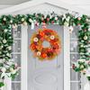 18 Inch Fall Wreath for Front Door Autumn Artificial Wreath with Pumpkin Maple Leaves Berries Pine Cones for Thanksgiving Harvest Indoor Outdoor Home