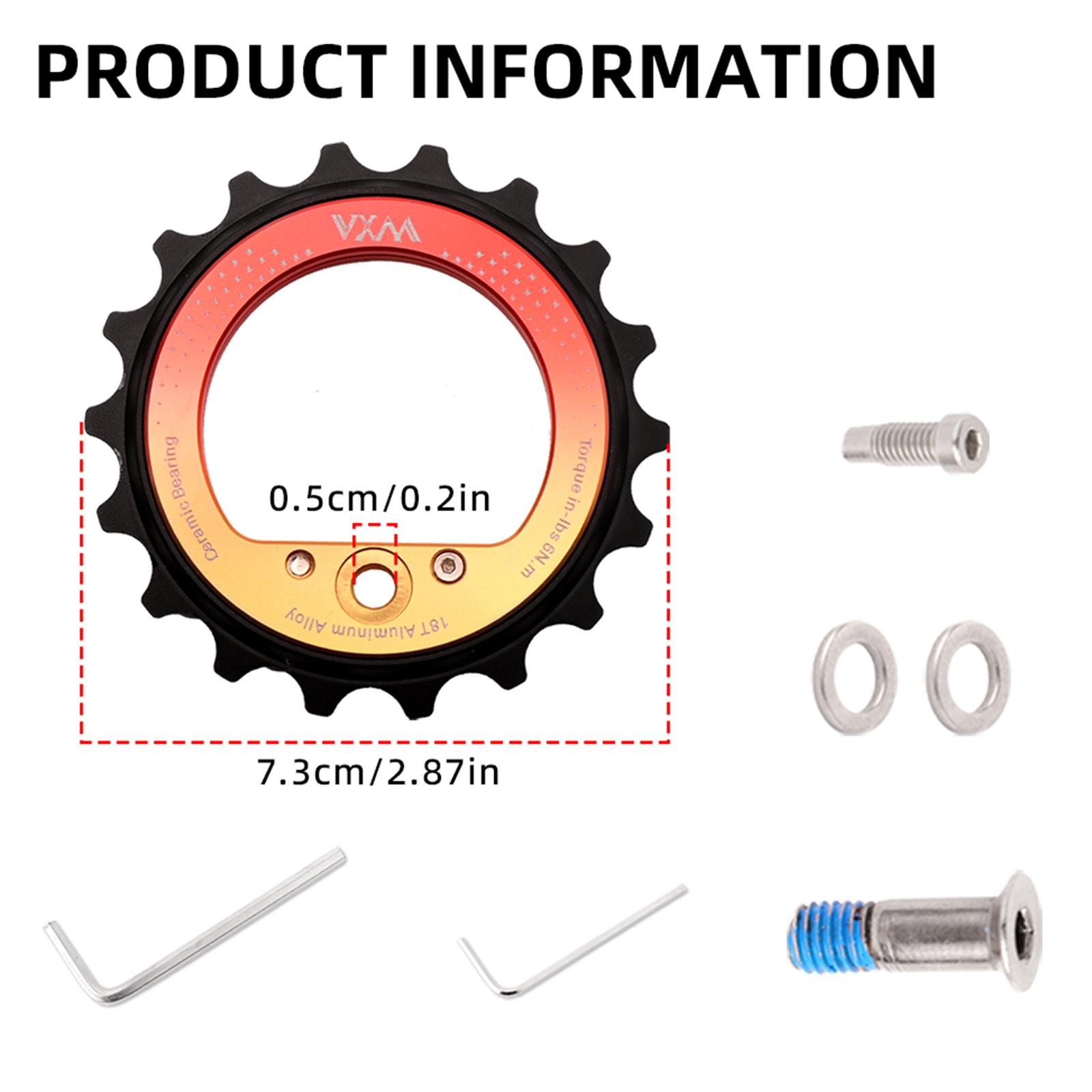 

Aluminum Alloy Rear Dial Hollow Eccentric Large Guide Wheel 18T Ceramic Hollow Bearing Diy Bicycle R8000/7000 Accessories