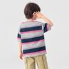 Boys' Casual Striped Letter Print T-Shirt
