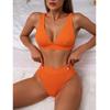 Sexy High-Waist Bikini Swimsuit 2025 New Independent Station Cross-Border Swimwear Separate Station Hot Sale Sensual Bikini Set