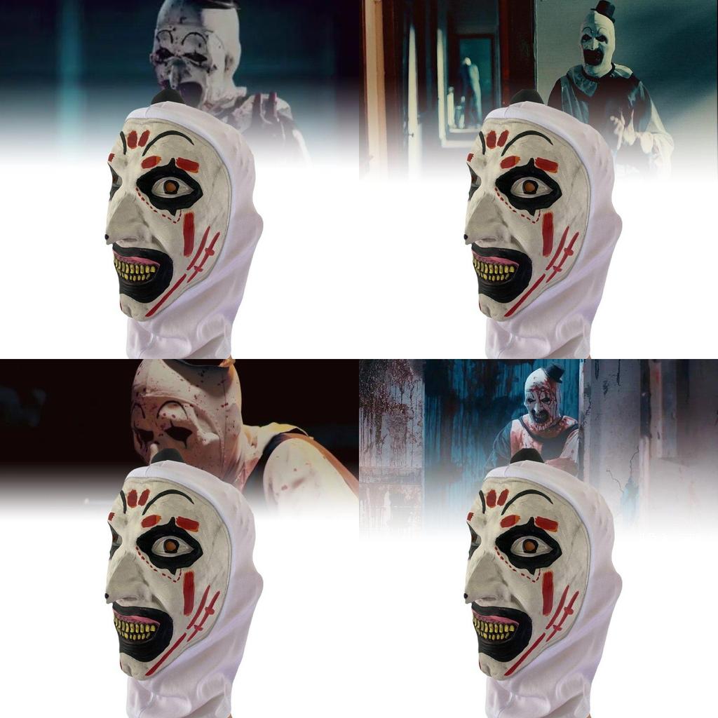 2024 New Clown Mask Headpiece Scary Latex Costume For Halloween And Party Fun