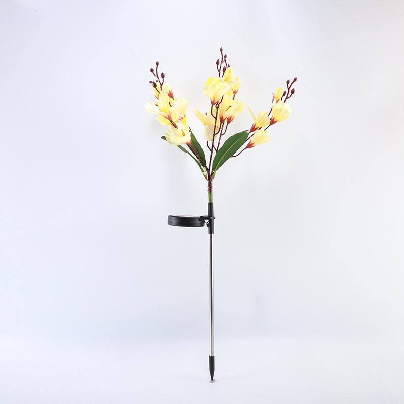 Solar Magnolia Landscape Lights: Outdoor Waterproof Decorative Lights for Courtyard, Lawn, and Holiday Atmosphere.