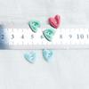 Handmade Small Ceramic Heart Buttons for DIY Brooch and Accessories