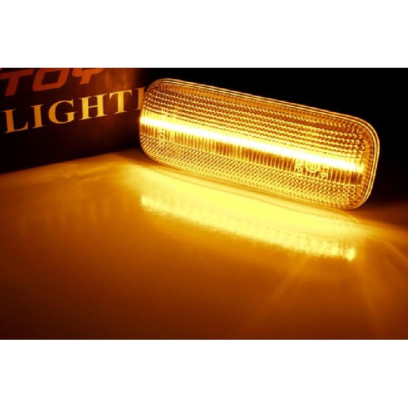 Clear Lens Amber Full LED Strip Fender Side Markers For 1998-03 Mercedes W163 ML