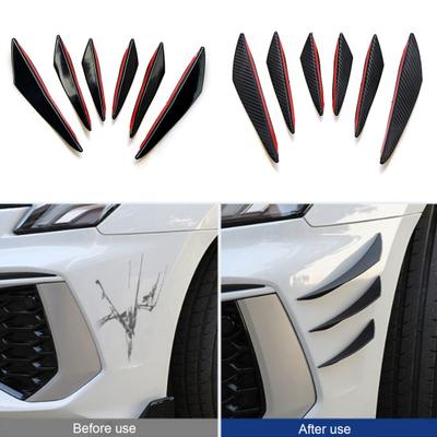 6 Pcs Convenient Fins Non-fading Car Bumper Durable Modification Bumper Fin Canard Splitters Car Accessories