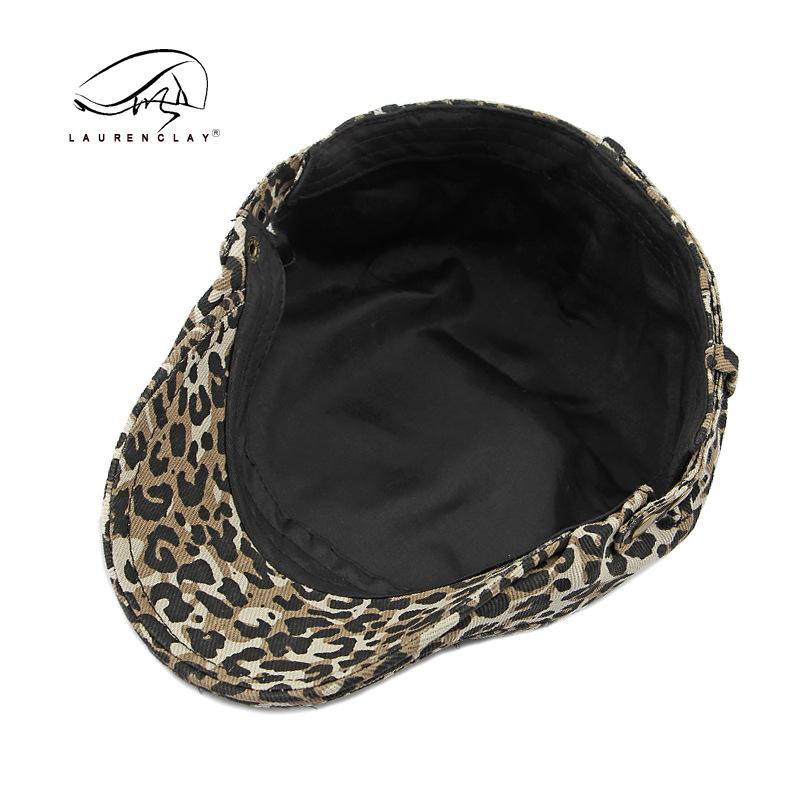 Fashion Personality Leopard Print Beret Female British Retro Forward Hat Casual Painter Hat Anti-cap Tide