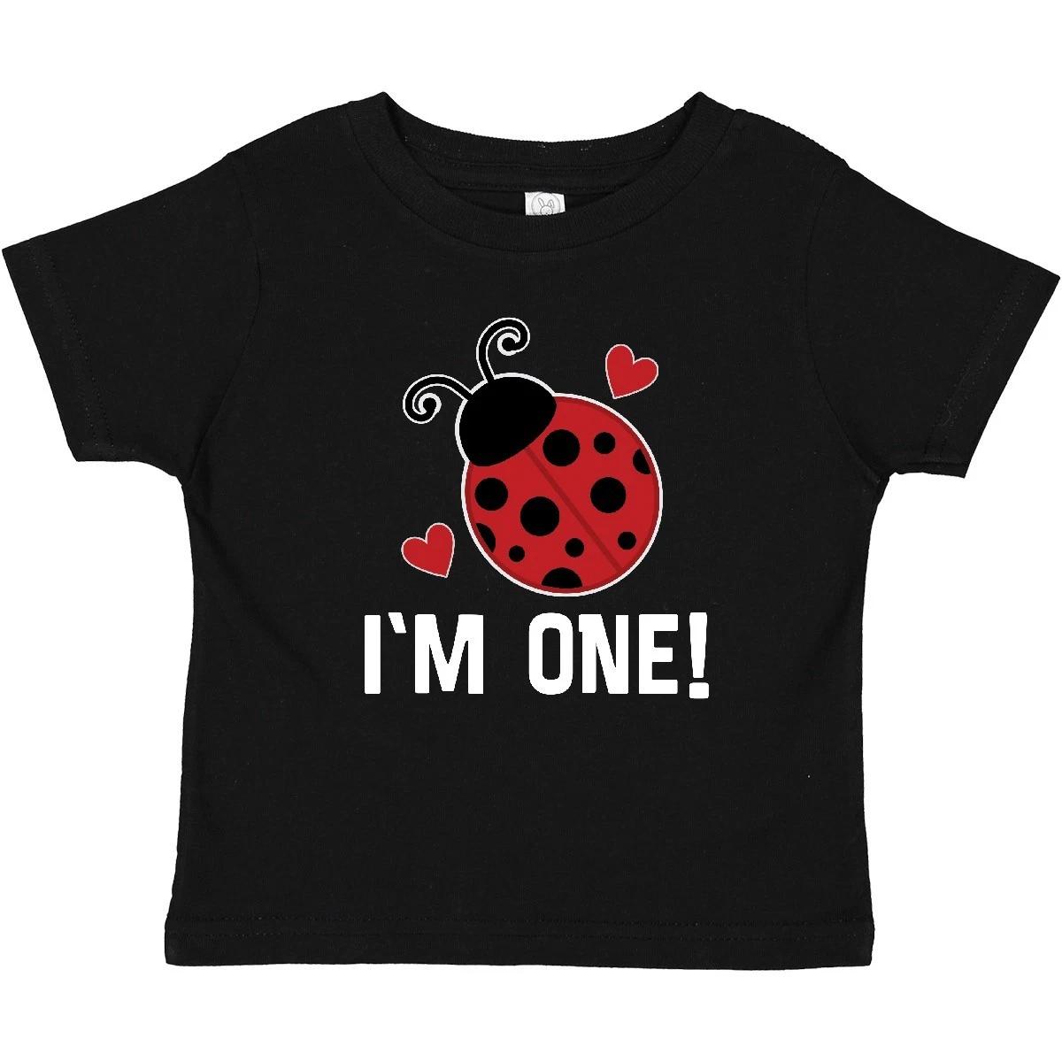 

Inktastic First Birthday Ladybug 1 Year Old Baby kids boys T-Shirt Im Babys Outfit Infant 160
