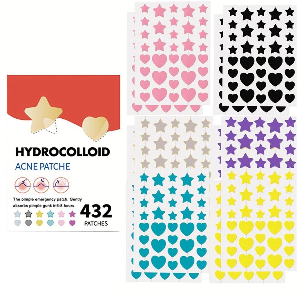 Mixed Color Large Volume Star Acne Patch Mild Non-irritants Fade Acne Acne Closed Mouth Improve Acne Muscle Hydrocolloid