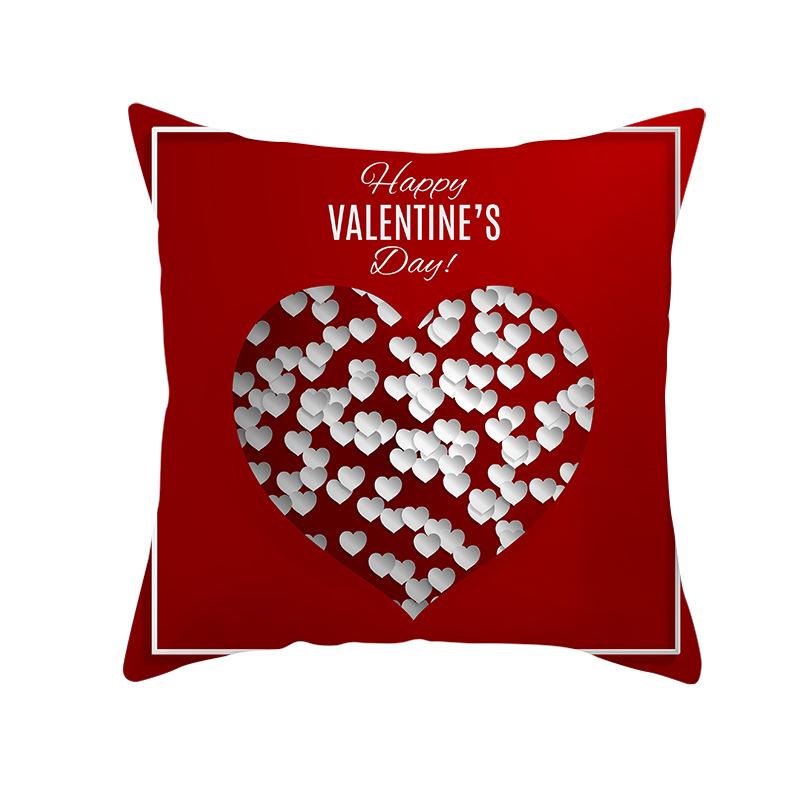 Valentine's Day Love Tree Series Peach Skin Pillowcase Valentine's Day Sofa Pillowcase Home Fabric