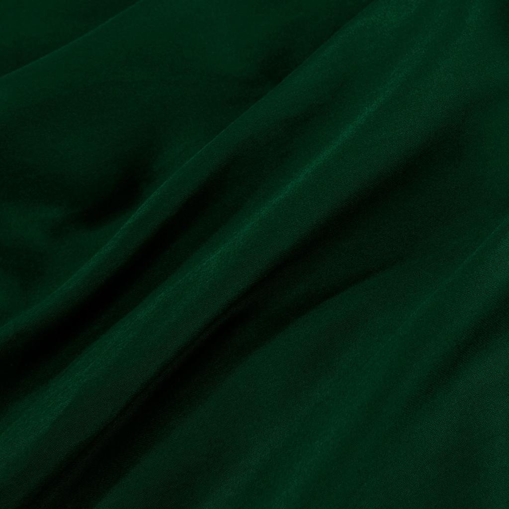 Cotton bedding 220x200, natural satin weave, smooth, bottle green