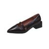 Niche Commuter Thick Heel Brown Pointed Mary Jane Single Shoes Women's Shoes 2025 Spring Summer Evening French Commuter Leather Shoes