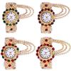 Ladies Fashion Alloy Quartz Watch With Rhinestone Embellishments For Elegant Women