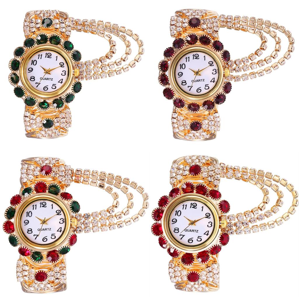Ladies Fashion Alloy Quartz Watch With Rhinestone Embellishments For Elegant Women