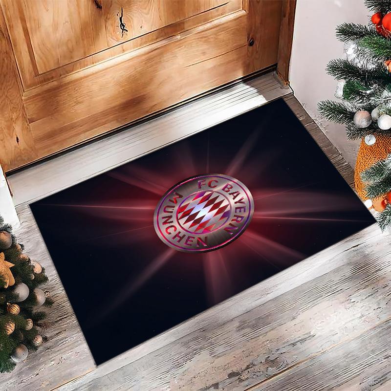 Tappeto Morbido Area Rug con Motivo Calcio Bayern Monaco Antiscivolo Tappeto per Pavimento Interno Tappetino Decorazione Sportiva per Camera da Letto
