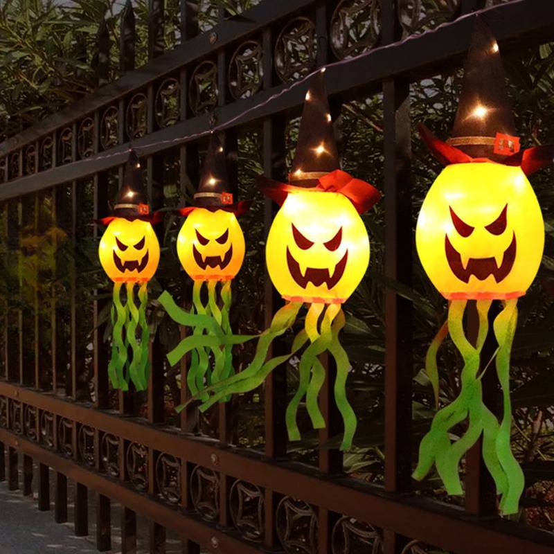 Halloween Hanging Flags Halloween Decoration Glow in The Dark Glowing Ghost Lantern Party Accessorie Home Outdoor Pendants