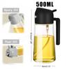2in1 Olive Oil Dispenser Bottle 500ml Plastic Oil Sprayer for Cooking Oil Spray Tank BBQ Baking Picnic Kitchen Tools for Home