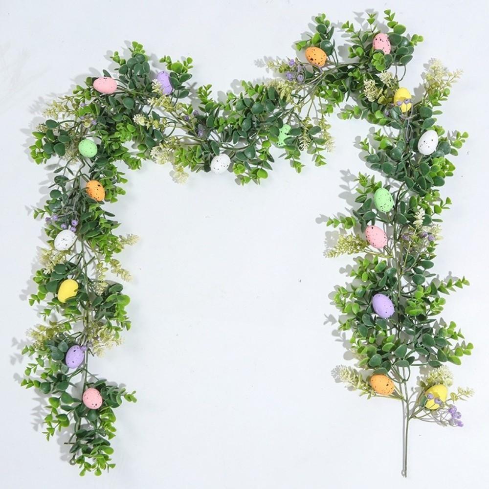 Artificial Easter Egg Garland with Egg Carrot Wreath Creative Spring Vine Flower  Easter Decoration