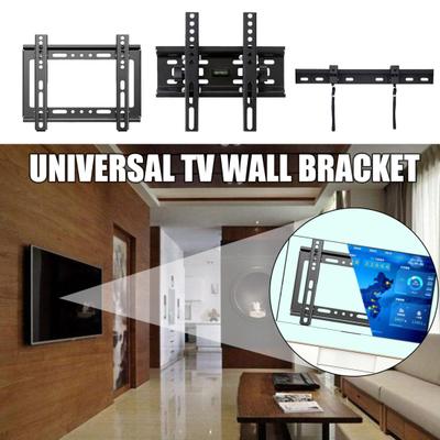 TV-Wandhalterung für 14-75 Zoll Fernseher Schwerlast Kaltgewalzter Stahl Universal Einstellbar Flachbildfernseher Monitor Wandmontagehalterung