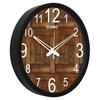 Plastic Silent Movement 12-Inch Designer Analog Wall Clock (Black Frame, 30.48 X 30.48 X 5.02 Cm)