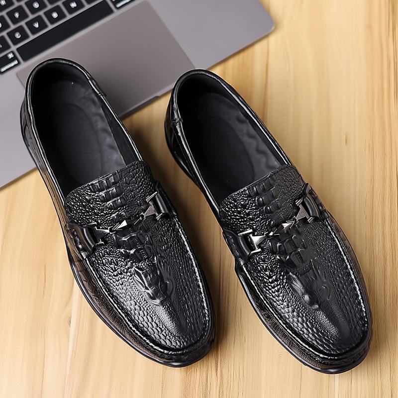 [69 yuan 1 piece] Leather shoes/Doudou shoes/board shoes The first layer of cowhide men's shoes Men's leather is breathable and comfortable
