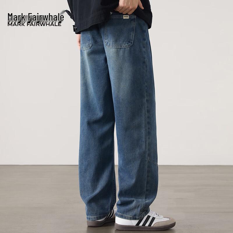 Mark Fairwhale Herren Amerikanische Retro Locker Gerade Jeans