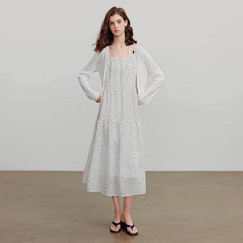 Chuyu Women's 2025 Polka Dot A-Line Sling Dress