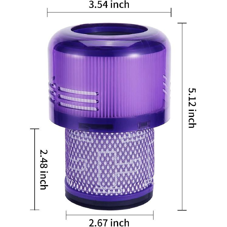 Replacements Filter for Dyson V11 Animal V15 Detect Cordless Vacuum Accessories Filter Hepa, Replacement Part (4 Pack)
