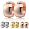 ZORCVENS Rose Gold Color Aço Inoxidável Brincos de Argola para Mulheres Pequeno Simples Círculo Redondo Huggies Brincos Acessórios
