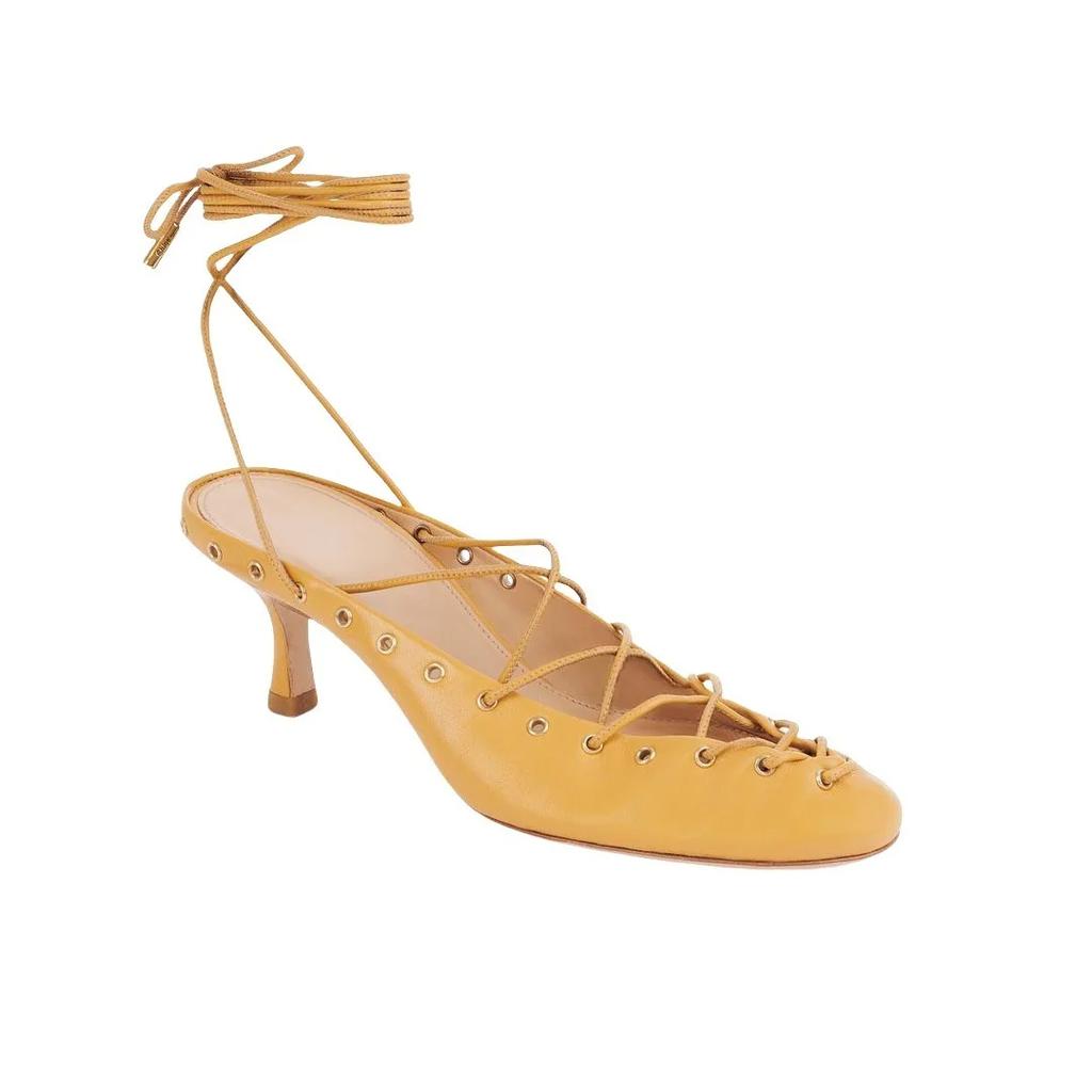European and American Niche Light Luxury Retro Back Hollow Cross Tie Round Toe Fashion Roman Sandals Women's Ballet Shoes