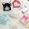 Genuine Hello Kitty Kuromi Melody Cogimyun Plush Drawstring Bag Kawaii Coin Purse Store Small Objects Girl Birthday Gift