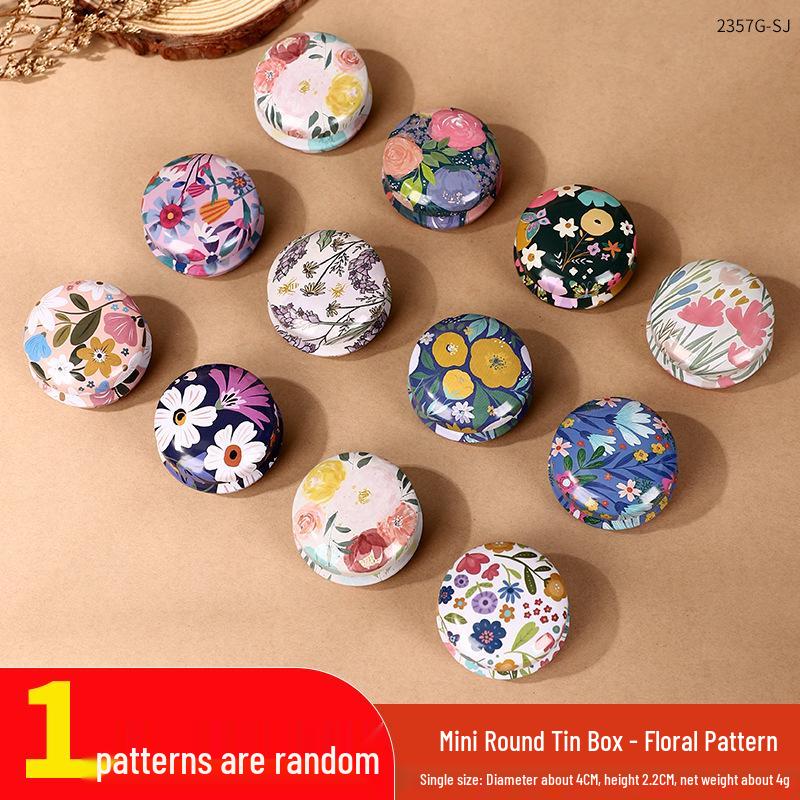 

Mini Cute Cookie Candy Storage Tin with Lid for Hairpins, Earrings, or Small Items