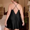 Women's Sleeping Skirt Large Ice Silk Color Pajamas Women's Strap Short Sleeping Skirt Home Clothes