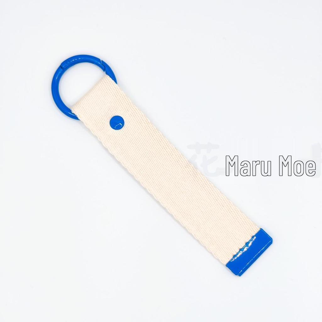 3.2CM Wide INS Style DIY Canvas Keychain Embroidered Name Tag